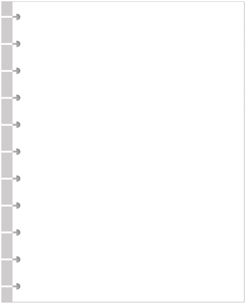 Yaridar Letter Size Blank Refill Paper, 11-Disc Discbound Blank Paper, 100Sheets / 200Pages TUL Blank Filler Paper, 100gsm White Paper, 8.5'' x 11'' - Image 1