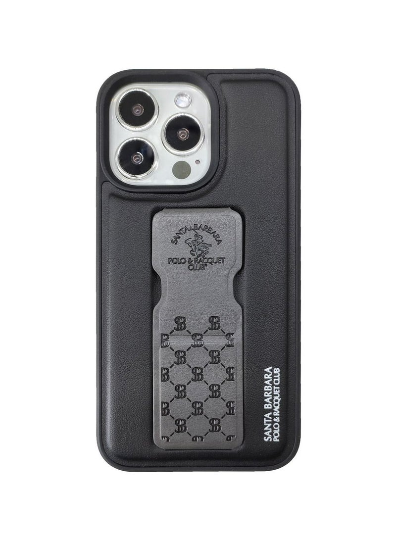 Parker Series Magnetic Bracket Phone Case with Ultra-Thin Stand for iPhone 14 Pro - Grey