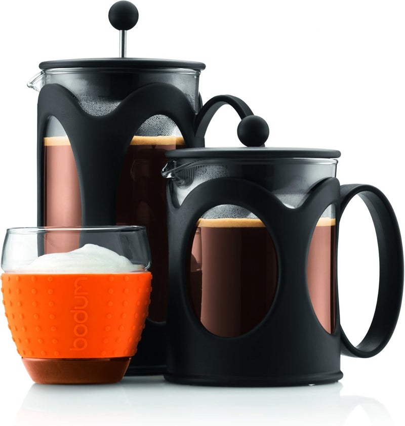 bodum Kenya French Press Coffee Maker 4 Cup, BD-10683-01, Black, 0.5 litre, Glass/Plastic - Image 3
