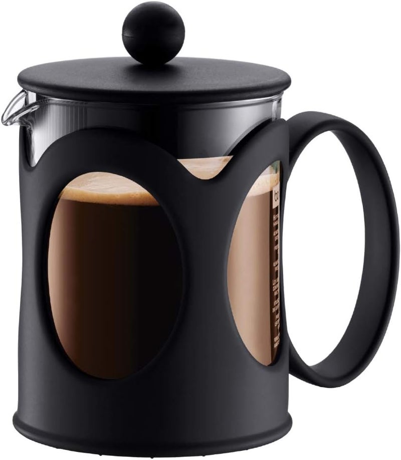 bodum Kenya French Press Coffee Maker 4 Cup, BD-10683-01, Black, 0.5 litre, Glass/Plastic - Image 1