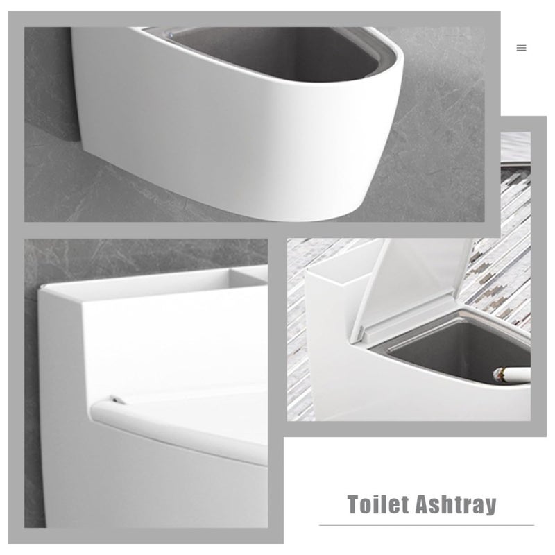 Ceramic Windproof Wall Mounted Ashtray With Lid For Indoor Bathroom Living Room - Image 5