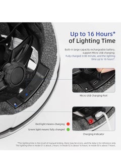 ULIP Smart Bicycle Helmet With Front Rear Led Light Detachable Visor And Lining For Adults Men Women Bike Skateboard Cycling Roller Scooter Commute  - Image 4