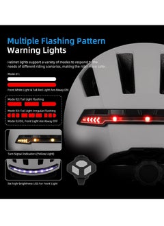 ULIP Smart Bicycle Helmet With Front Rear Led Light Detachable Visor And Lining For Adults Men Women Bike Skateboard Cycling Roller Scooter Commute  - Image 3