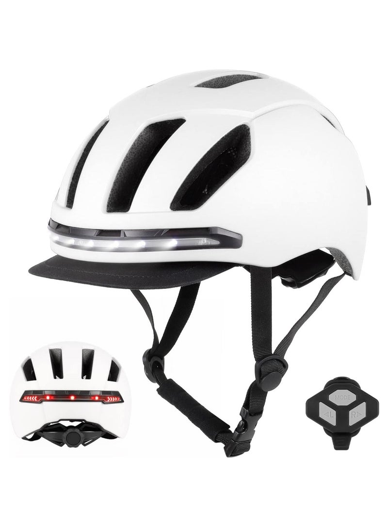 ULIP Smart Bicycle Helmet With Front Rear Led Light Detachable Visor And Lining For Adults Men Women Bike Skateboard Cycling Roller Scooter Commute  - Image 1