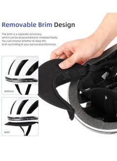 ULIP Smart Bicycle Helmet With Front Rear Led Light Detachable Visor And Lining For Adults Men Women Bike Skateboard Cycling Roller Scooter Commute  - Image 5