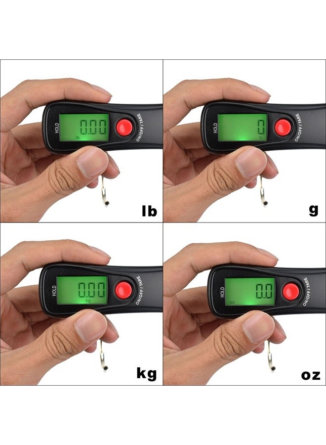 وي هانج ميزان رقمي محمول مع شاشة LCD لوزن الأمتعة - 50 كجم/10 جم مع حزام قوي ومتين - Image 2