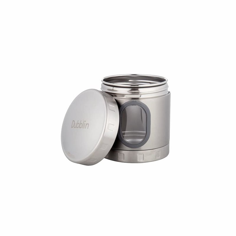 DUBBLIN Stainless Steel Storage jar container Fresher screw lid transparent visible window food safe steel Storage container 750 ml, 1 Piece, Silver - Image 2