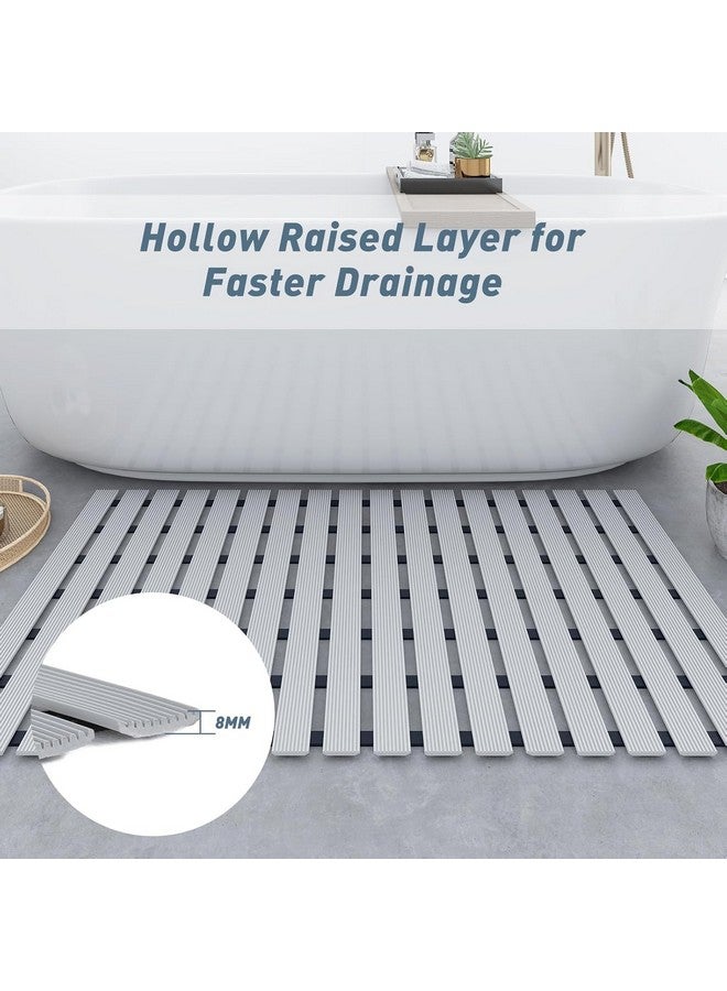 Eurotex Anti Skid Mat for Bathroom Floor, Anti Slip Shower Mat for Bath, Kitchen, Pool and Wet Area, (PVC, 43x61 cm, Grey) - Image 4