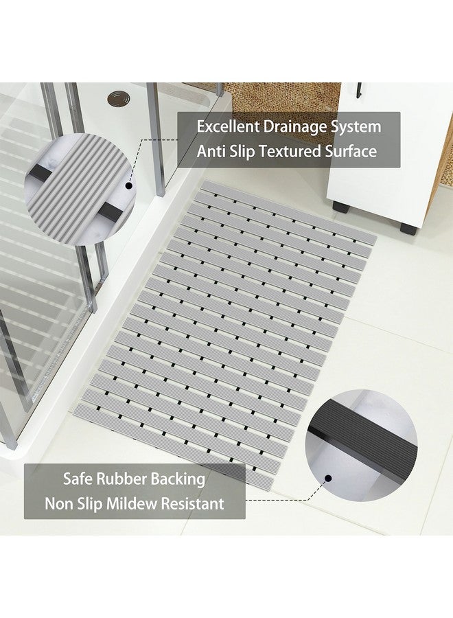 Eurotex Anti Skid Mat for Bathroom Floor, Anti Slip Shower Mat for Bath, Kitchen, Pool and Wet Area, (PVC, 43x61 cm, Grey) - Image 3