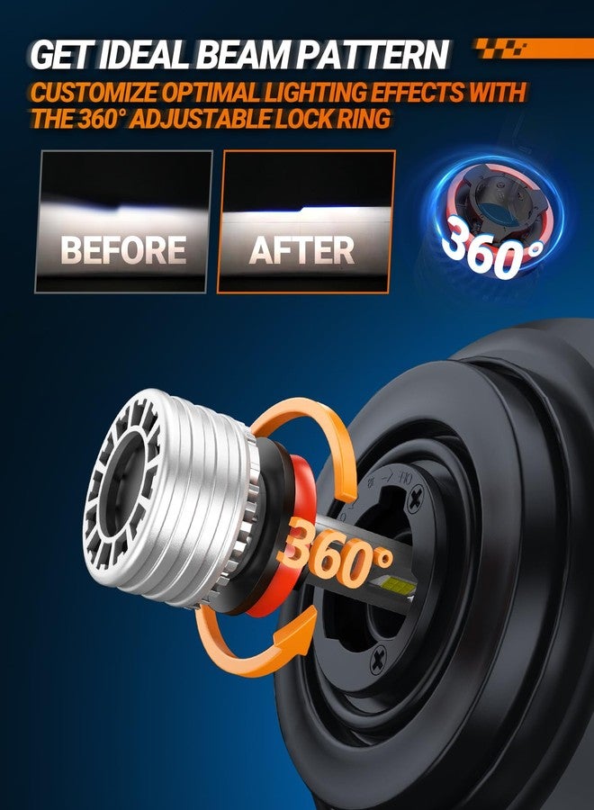 SEALIGHT H11/H8/H9 Fog Bulb, X4I 55,000LM Super Bright H11 Light Powersport, Cool White with Cooling Fan, Plug and Play, Pack of 2 - Image 5