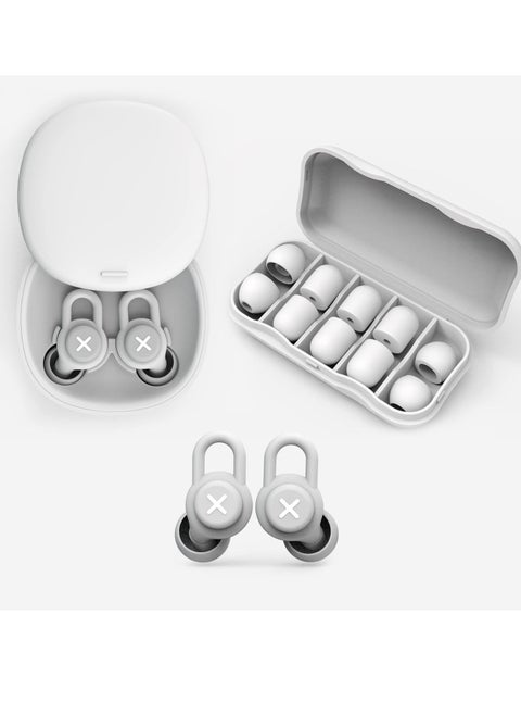 Sleep Noise-Cancelling Earplug Set, Reusable Anti-noise Sleep Silicone Earplugs to Learn Quiet and Noise-proof Hearing Protection for Concerts, Motorcycles, Work, and Noise Sensitivity (Gray)