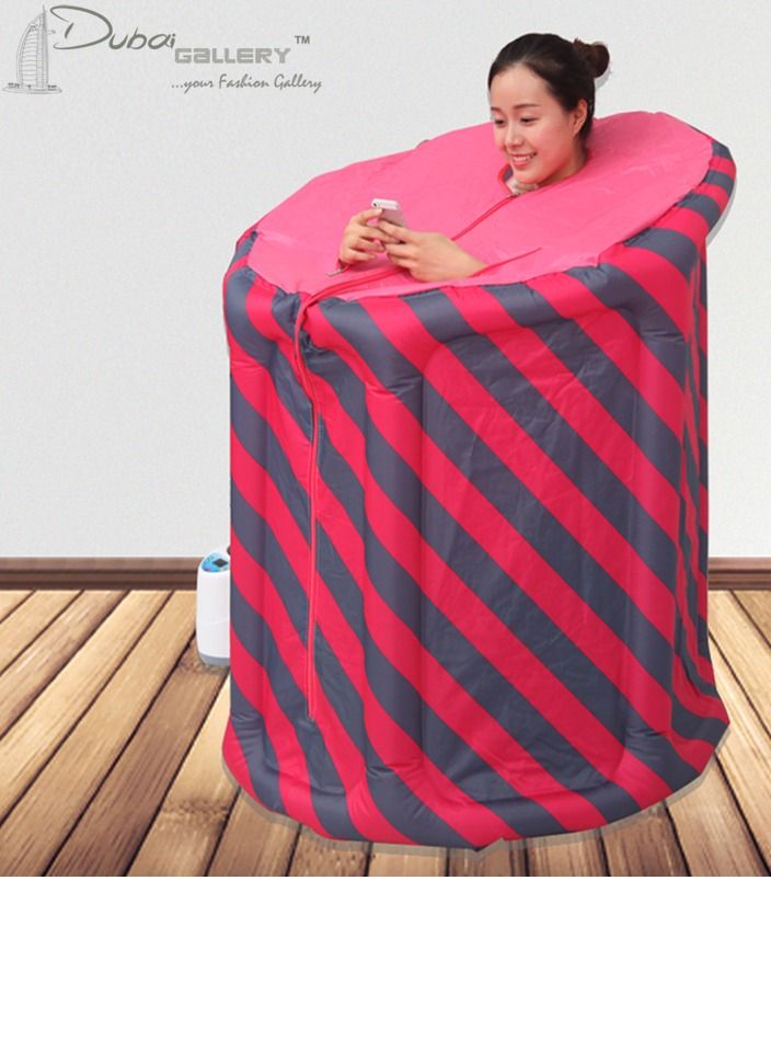 DubaiGallery Electric Portable Home Sauna System Pink/Blue/Black - Image 1