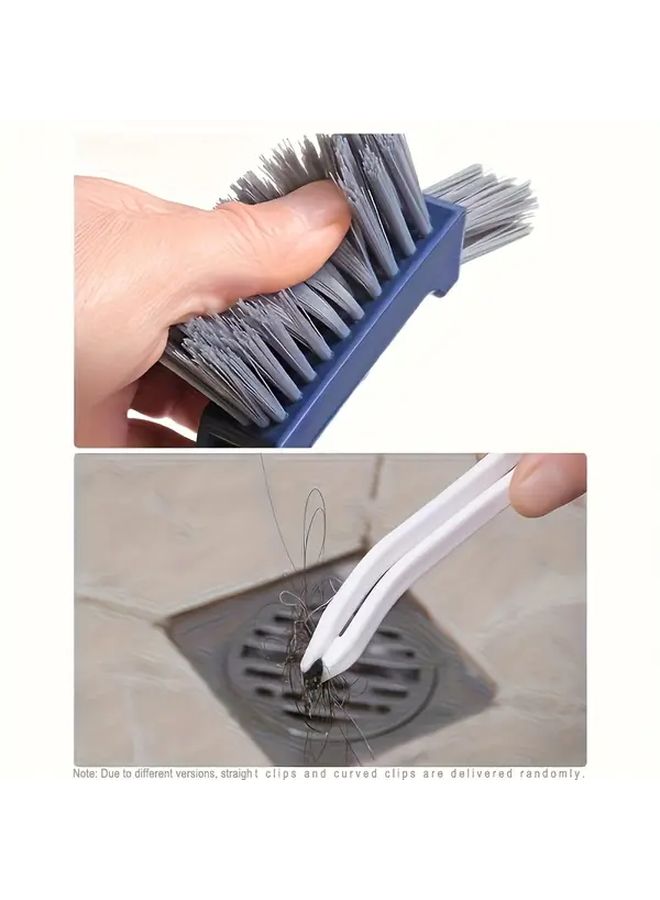 Blue Hard Bristle Gap Cleaning Brush Multipurpose Kitchen Bathroom Window Tool - Image 4