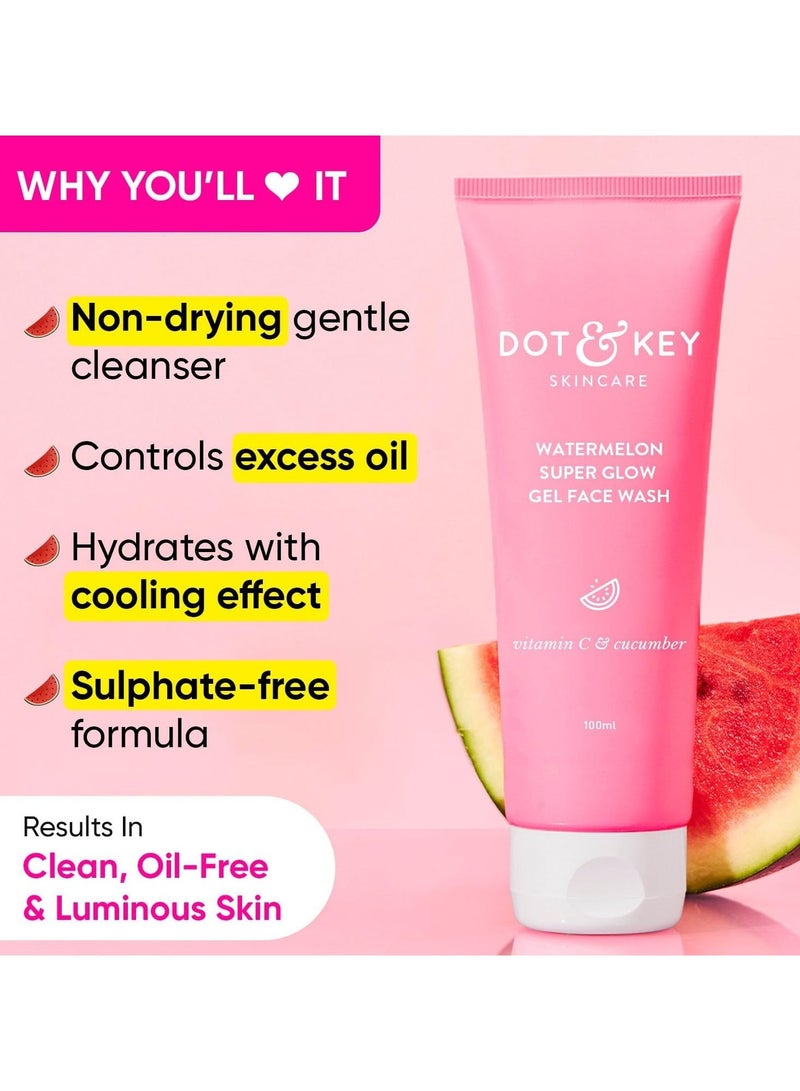 دوت آند كي غسول الوجه جيل دوت آند كي سوبر جلو بتركيبة البطيخ | منظف وجه منعش لبشرة مشرقة | 100 مل - Image 2