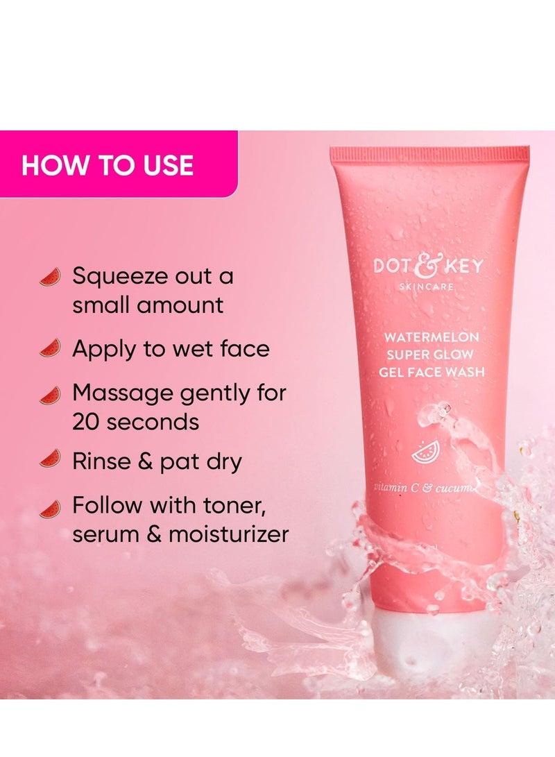 دوت آند كي غسول الوجه جيل دوت آند كي سوبر جلو بتركيبة البطيخ | منظف وجه منعش لبشرة مشرقة | 100 مل - Image 3