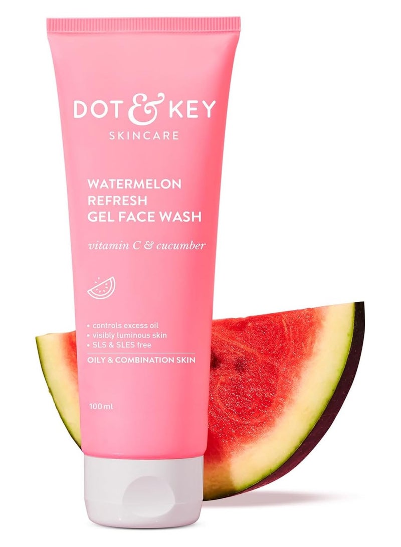 دوت آند كي غسول الوجه جيل دوت آند كي سوبر جلو بتركيبة البطيخ | منظف وجه منعش لبشرة مشرقة | 100 مل - Image 1