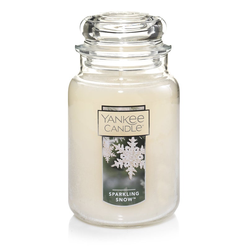 YANKEE CANDLE Yankee Candle Sparkling Snow Scented Classic 22oz Large Jar Single Wick Candle Over 110 Hours of Burn Time  Holiday Gifts for All