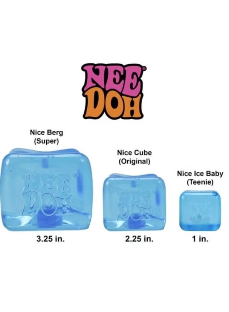 Nee doh Nice Cube, Satisfying Square Shaped Sensory (Blue Color) - Image 2