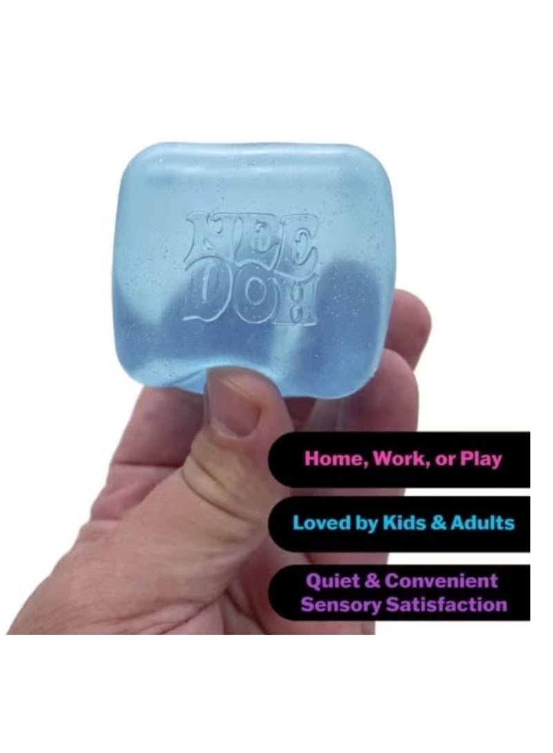 Nee doh Nice Cube, Satisfying Square Shaped Sensory (Blue Color) - Image 3