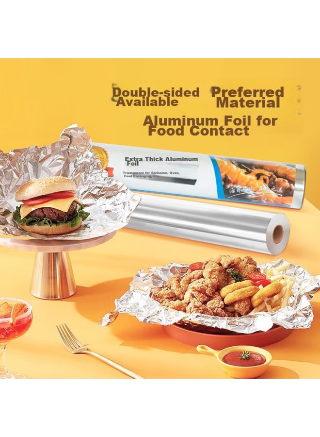 Temeiju Extra Thick Aluminum Foil Roll, 50m*38cm*18 Microns, For Air Fryer Paper, Oven Paper, Baking And Barbecue Use - Image 5