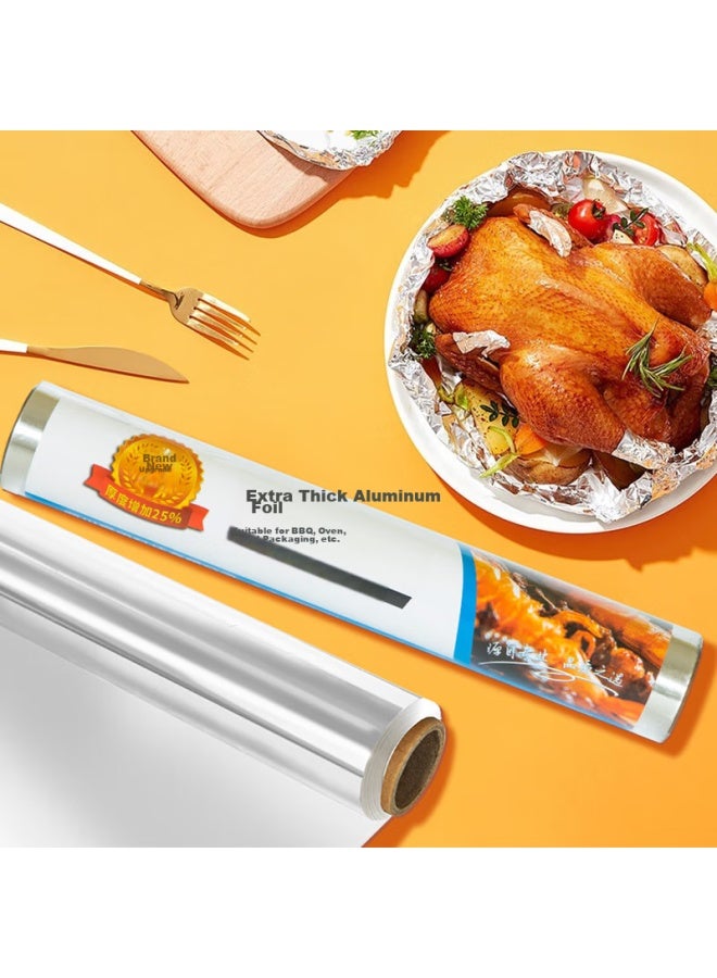 Temeiju Extra Thick Aluminum Foil Roll, 50m*38cm*18 Microns, For Air Fryer Paper, Oven Paper, Baking And Barbecue Use - Image 3