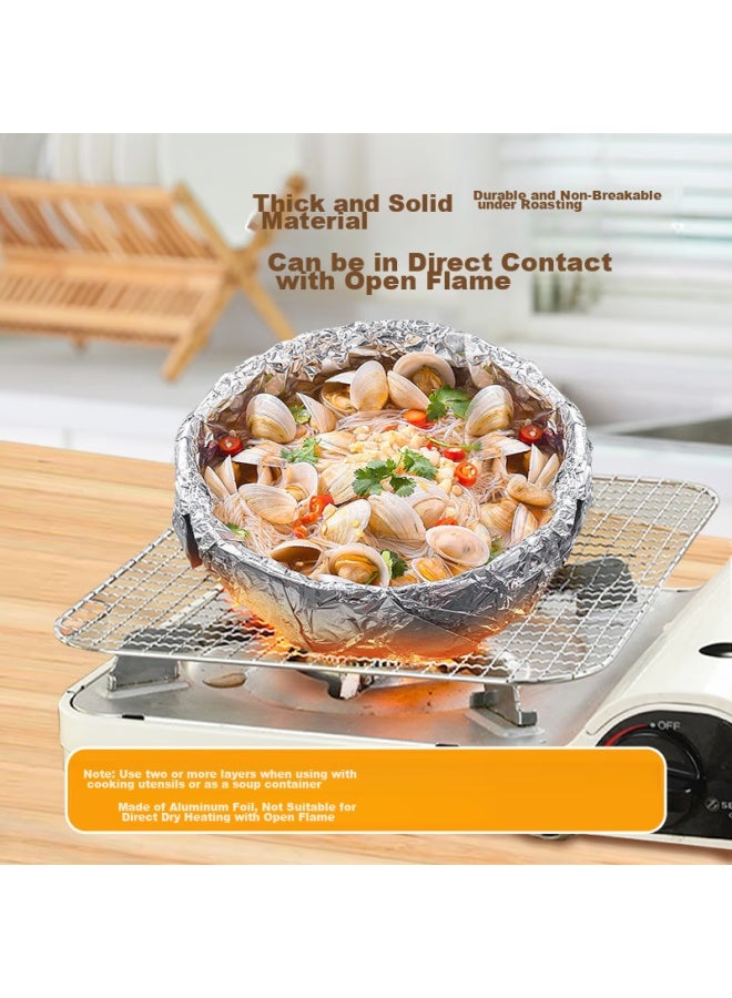 Temeiju Extra Thick Aluminum Foil Roll, 50m*38cm*18 Microns, For Air Fryer Paper, Oven Paper, Baking And Barbecue Use - Image 2