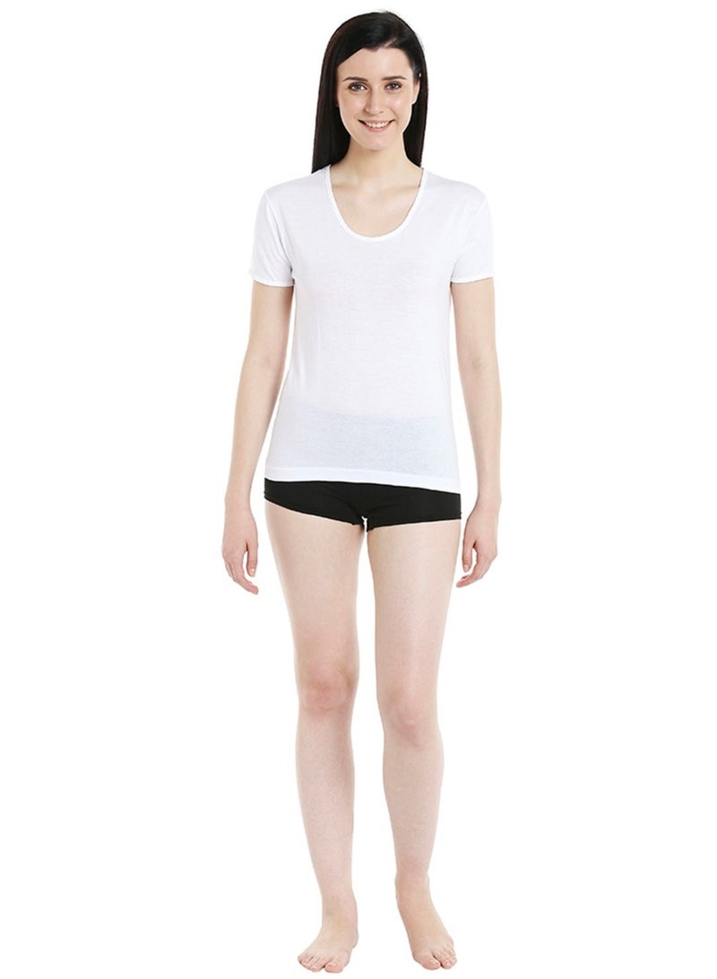 BYC WOMEN'S COTTON UNDERSHIRT (PACK OF 3) - WHITE  - Image 2