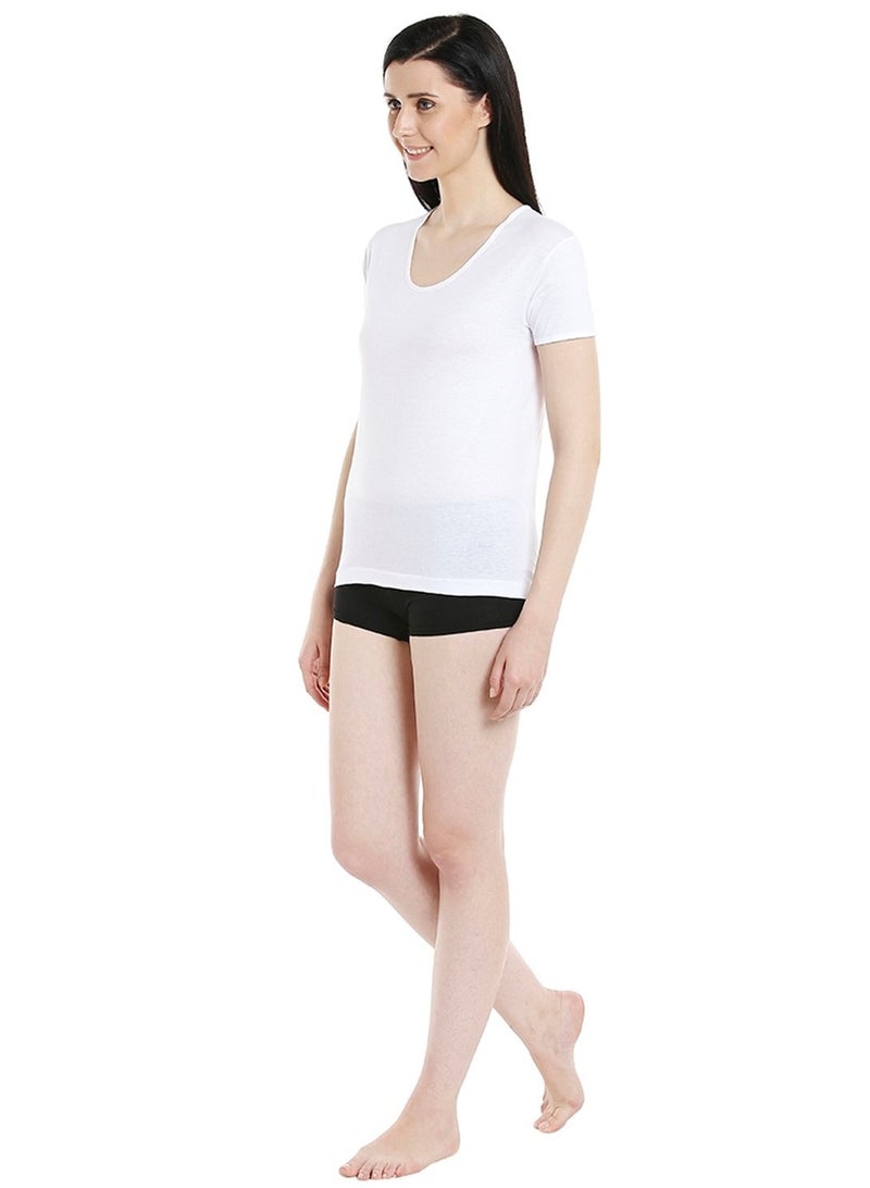 BYC WOMEN'S COTTON UNDERSHIRT (PACK OF 3) - WHITE  - Image 4