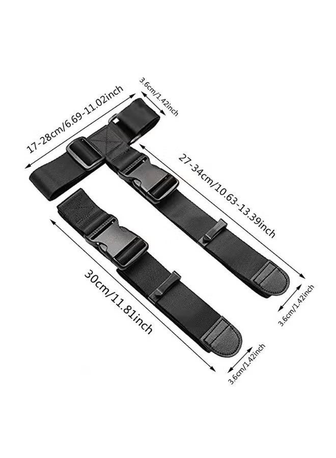 حزام متعدد الوظائف لعربة الأمتعة، مصنوع من شريط مطاطي خاص بالسفر، يُستخدم كحزام أمان لصندوق تخزين الأمتعة، مع حزام قابل للتعديل. - Image 2