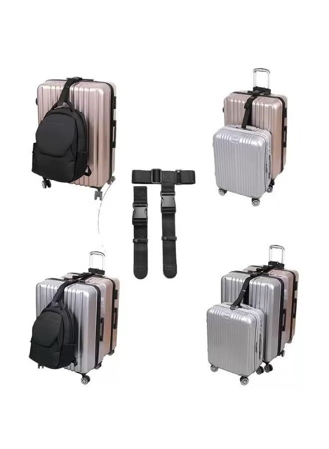 حزام متعدد الوظائف لعربة الأمتعة، مصنوع من شريط مطاطي خاص بالسفر، يُستخدم كحزام أمان لصندوق تخزين الأمتعة، مع حزام قابل للتعديل. - Image 4