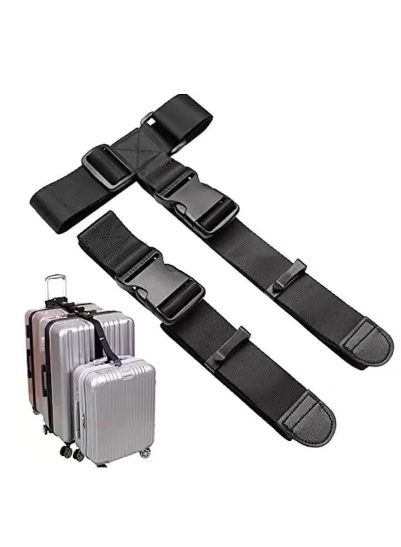 حزام متعدد الوظائف لعربة الأمتعة، مصنوع من شريط مطاطي خاص بالسفر، يُستخدم كحزام أمان لصندوق تخزين الأمتعة، مع حزام قابل للتعديل. - Image 1