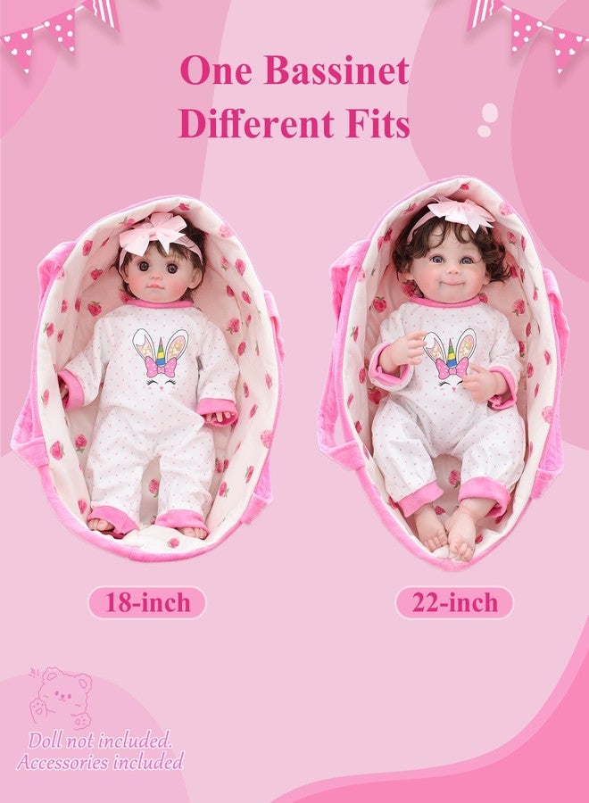 Cloveray مجموعة كلوفراي المكونة من 9 قطع من إكسسوارات دمى الأطفال، ملابس دمى الأطفال حديثي الولادة مع سرير أطفال لدمى الأطفال الواقعية مقاس 17-22 بوصة، طقم ملابس للعب التخيلي - Image 5