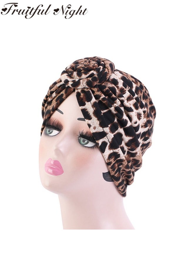 Fruitful Night - African Knot Hijab Soft Pre-2 pcs Tied Pom Pom Wrap for Women Hair Wrap - Image 1