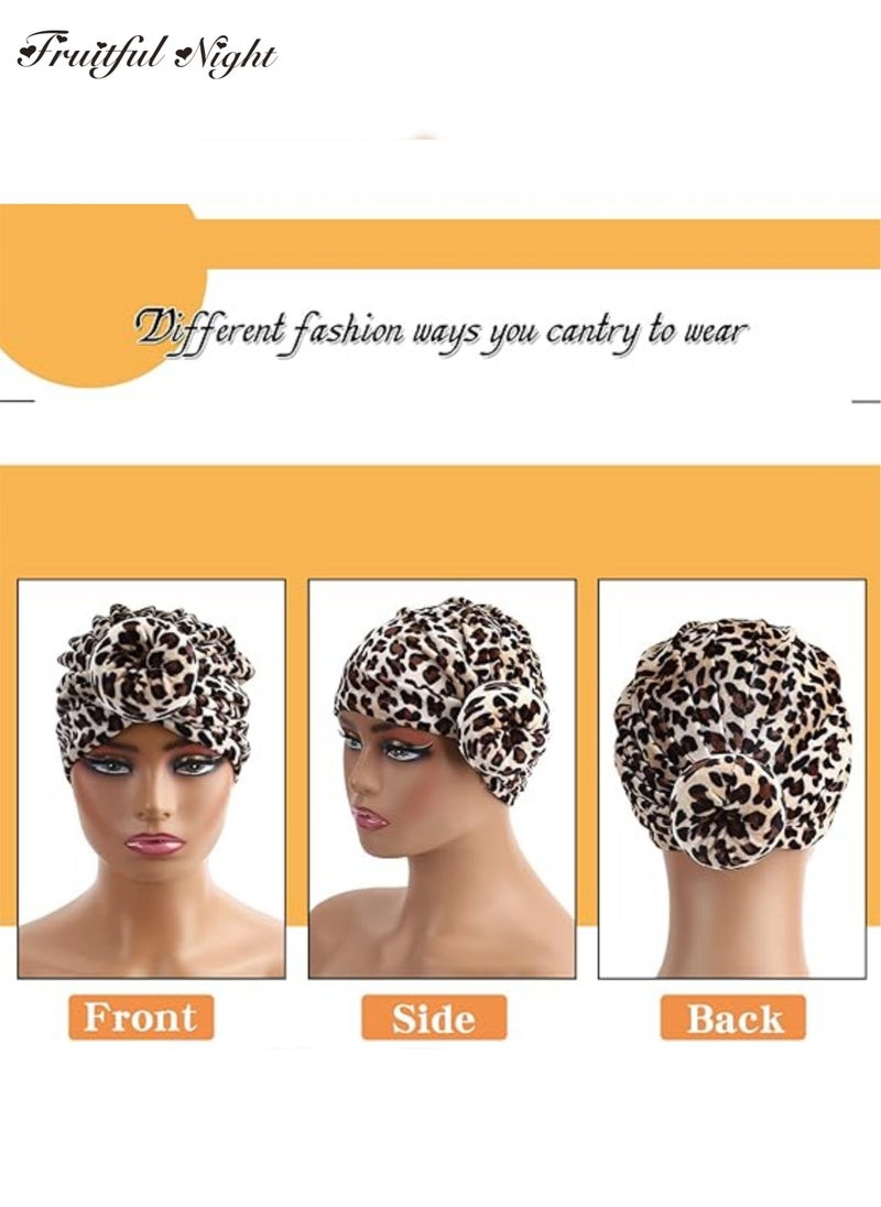 Fruitful Night - African Knot Hijab Soft Pre-2 pcs Tied Pom Pom Wrap for Women Hair Wrap - Image 1