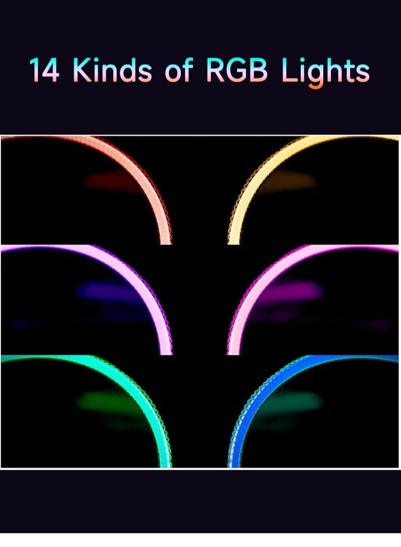 Flash Hawk Large RGB Gaming Mousepad with Nonslip Base 14 Kinds of RGB Lights Mode for Live Broadcasting, Gaming and Work 800x300x4mm, USB powered - Image 4