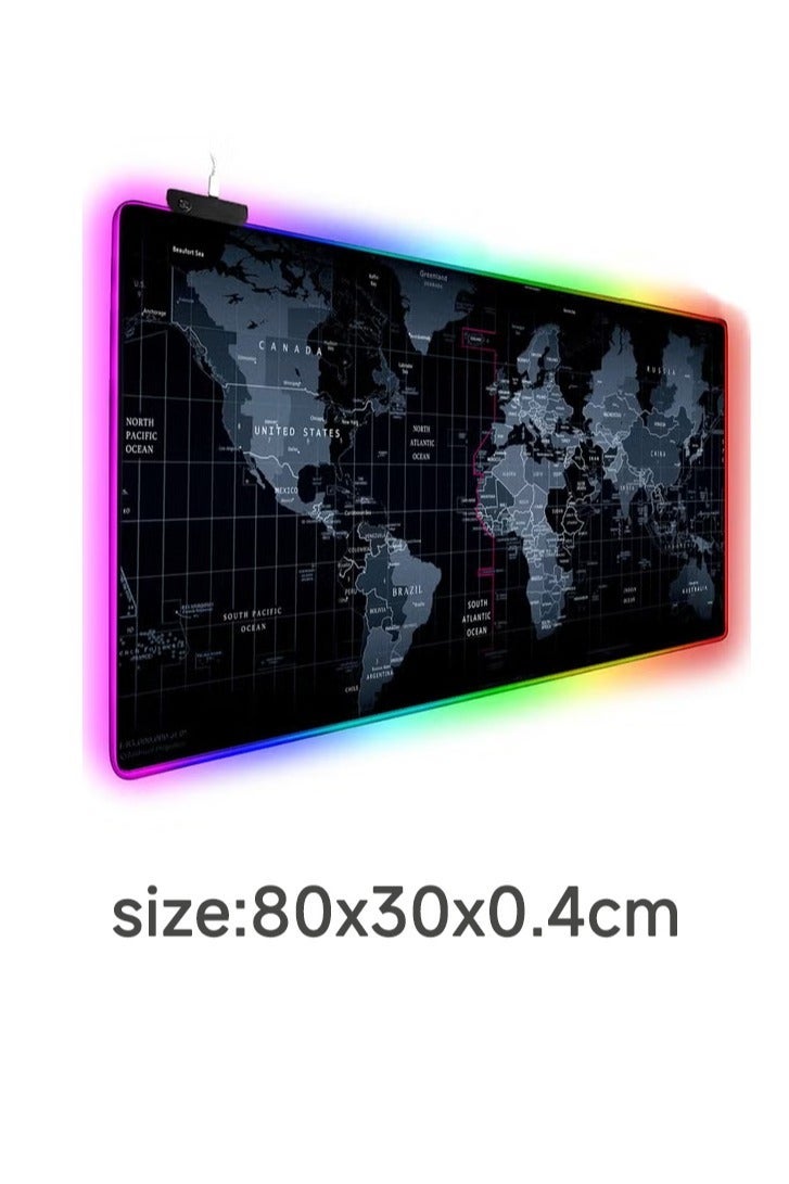 Flash Hawk Large RGB Gaming Mousepad with Nonslip Base 14 Kinds of RGB Lights Mode for Live Broadcasting, Gaming and Work 800x300x4mm, USB powered - Image 2