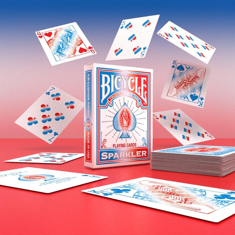 Bicycle Sparkler Playing Cards â€“ Made in USA - Tribute to American Flag & Dazzling Fireworks Deck, Bold Patriotic Collectible Card Set for Fourth of July Parties, Americana Gifts, Family Game Night - Image 3