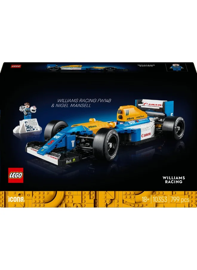 LEGO Icons Williams Racing Fw14B & Nigel Mansell 10353 (799) Pieces