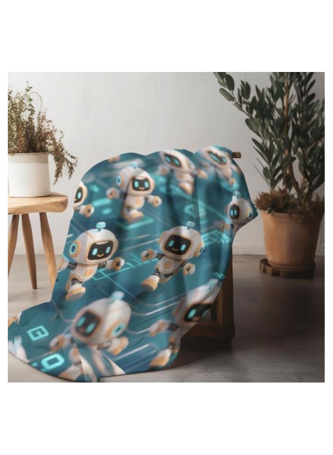 عام بطانية رقيقة من الفانيلا الكرتونية للأطفال أو الطلاب (دافئة ومريحة ومناسبة للنوم والألعاب) 100 سم * 150 سم - Image 5