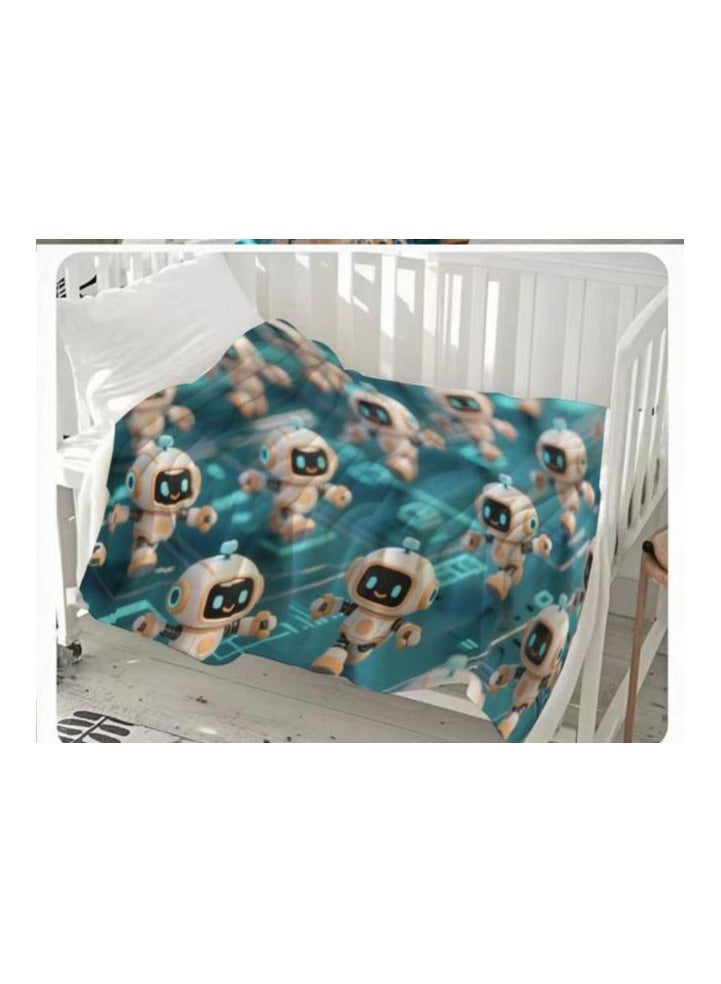 عام بطانية رقيقة من الفانيلا الكرتونية للأطفال أو الطلاب (دافئة ومريحة ومناسبة للنوم والألعاب) 100 سم * 150 سم - Image 3