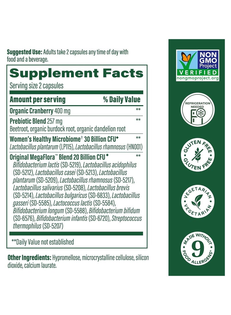 MegaFood MegaFlora Probiotic + Prebiotic, 14 Strains Helps Restore and Maintain a Healthy Gut Flora, 60 Capsules (30 Servings) - Image 2