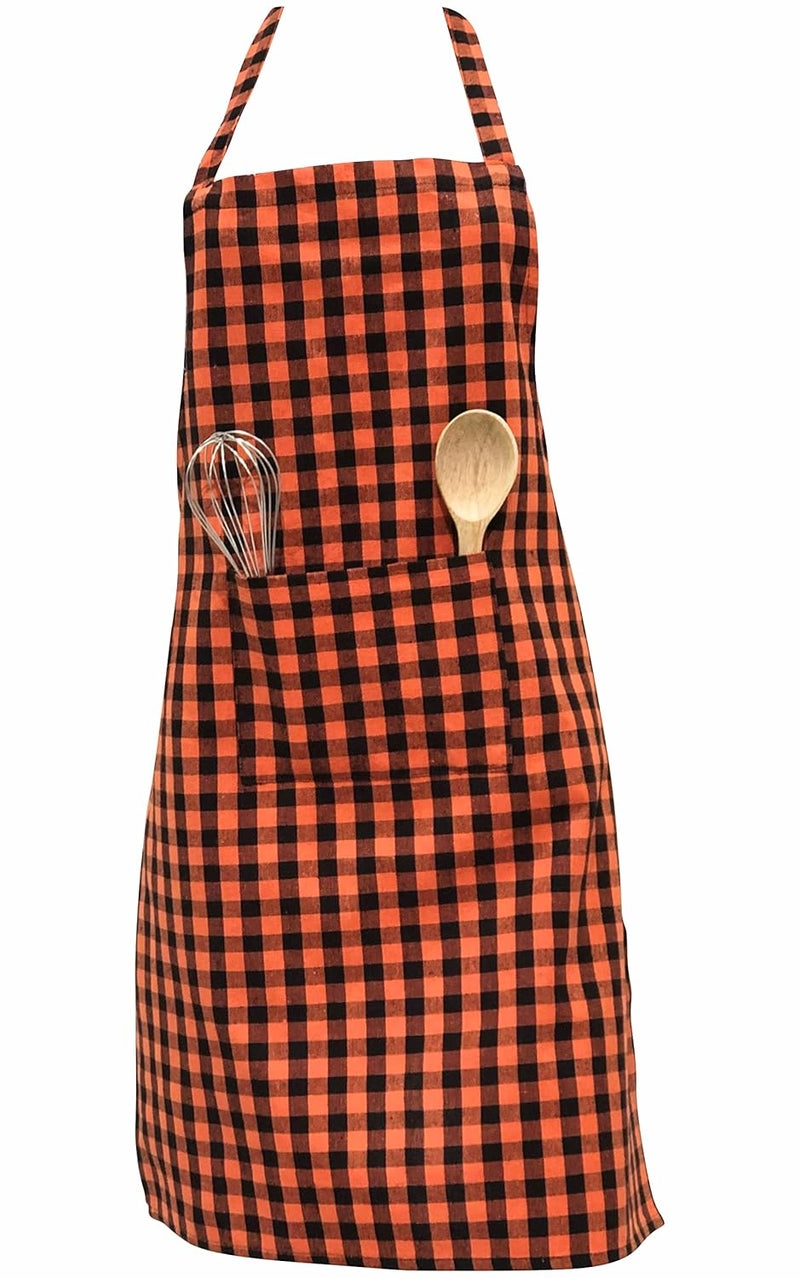 PIXEL HOME Orange Cotton Apron for Men and Women - Image 4