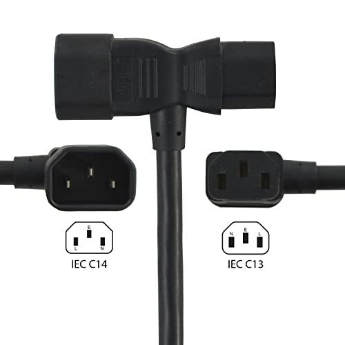 Conntek 1.5-Feet, Dr. T-Xtra Cord IEC C13/C14 Plug to U.S 3 Prong Connector - Image 2
