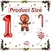 Villorem Christmas Foil Balloons Red Number 1 Balloon Candy Cane Balloons Gingerbread Balloon for Birthday Christmas Party Decorations - Image 4