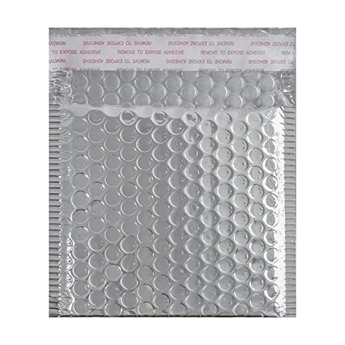 HOSL Bubble Mailer 5.2x5.2"(Inner) Shipping Envelopes 20 Pack Padded Envelopes for Mailing Shipping Packaging small Business Waterproof Package Bags Bulk (Silver) - Image 1