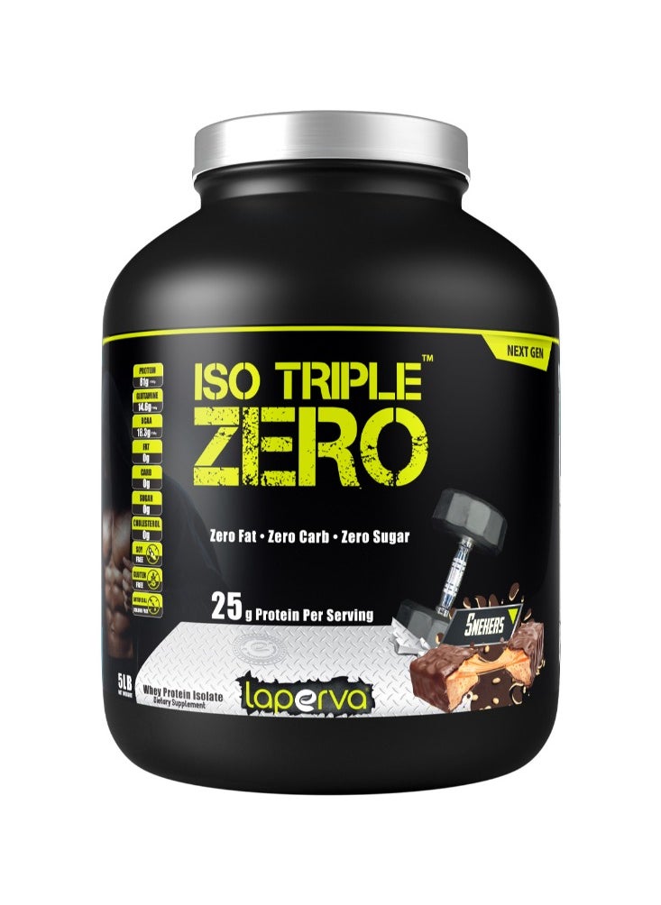 Laperva Laperva Iso Triple Zero Next Generation Whey Protein, Snekers, 74 Servings - 2.26 Kg  - Image 1