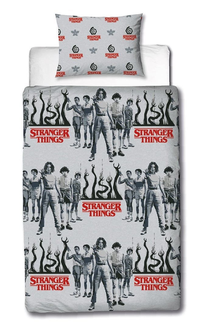 OFFICIAL DUVET COVER DARK SIDE DESIGN GREY REVERSIBLE 2 SIDED DUVET COVER OFFICIAL MERCHANDISE MATCHING PILLOW CASE SINGLE