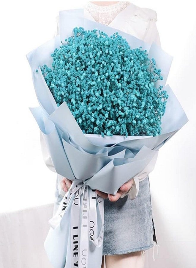 OUKEYI 17.2 Inch Dried Flowers Baby's Breath Bouquet - 2500+ Dry Flowers,Natural Gypsophila Branches for Home Decor, Wedding, Table Decor, DIY Wreath Floral, Dry Flowers Bulk for Vase (Blue) - Image 2