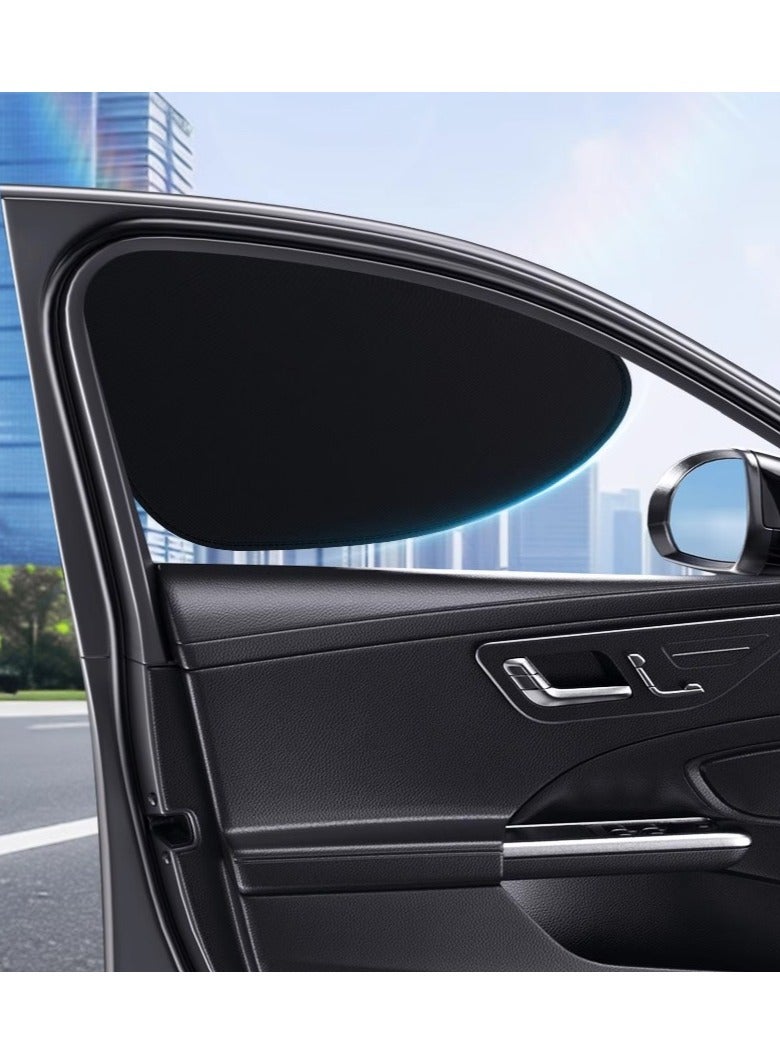 سيارة جانب النافذة الظل الشمسي (مجموعة 4 قطع) ، سيارة الظل الشمسي ، نافذة الظل الشمسي ستارة الخصوصية ، الجبهة والخلفية النافذة الظل الشمسي ، حجب الأشعة فوق البنفسجية لطفلك ، النوم مع سيارة الظل الشمسي الأسود عند التخييم - Image 4