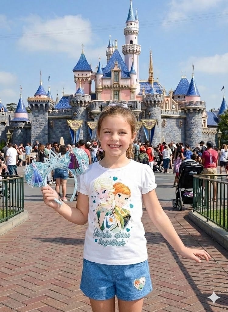 ديزني طقم فتاة من ديزني فروزن قطعتين 100%من القطن - Image 2